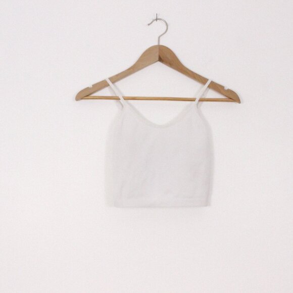Bozzolo White Ribbed Cropped Top - Picture 5 of 8